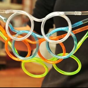 Zabawne okulary-słomki